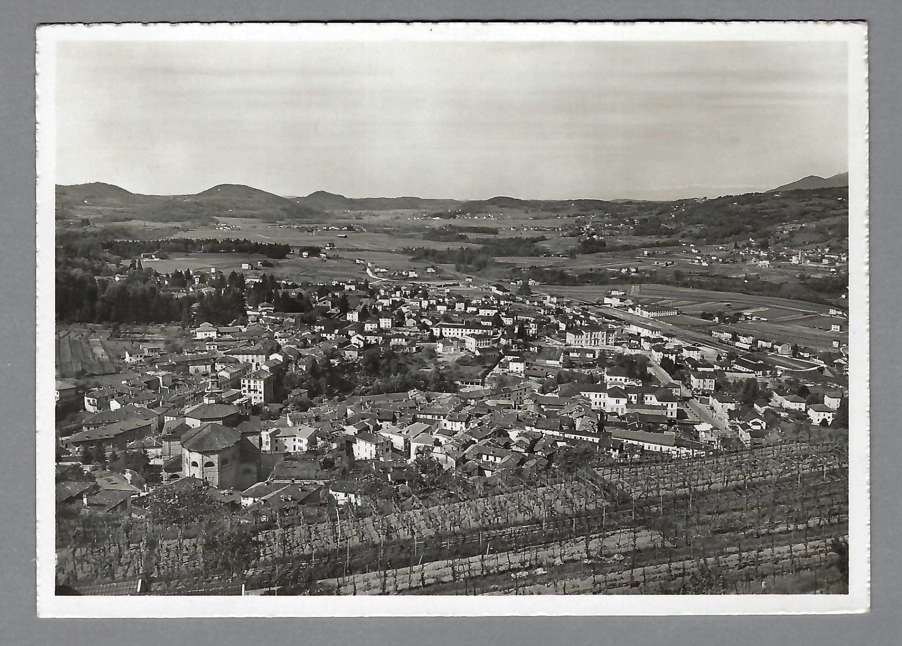 Cartoline postali: 1949, MENDRISIO, PANORAMA VISTO DALLA TORRE – Usato da Pura venduto da ulisse1957