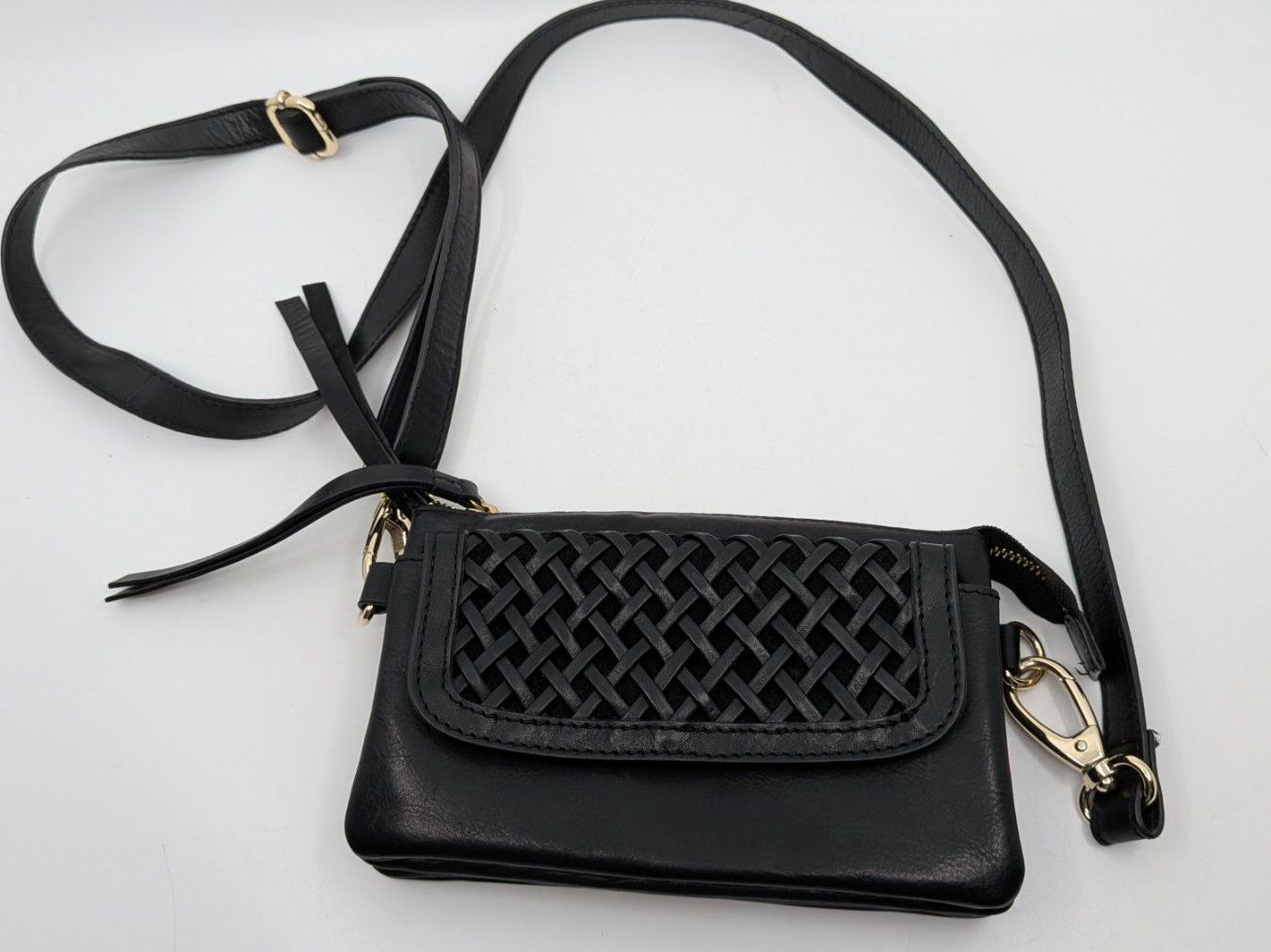 Borse: Schwarze Ledertasche als Umhängetasche oder Clutch – Usato da Emmen venduto da magelan 5