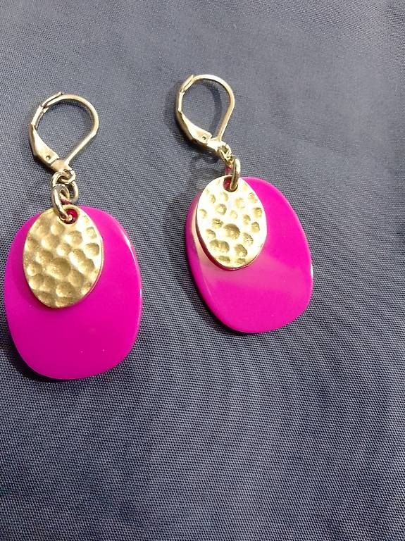 Orecchini pendenti & Orecchini a lobo: Ohrschmuck Unikat pink silber – Nuovo (secondo la descrizione) da Bern venduto da samtgrau 1