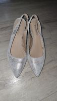 Gianni Gregori Slingpumps Silber Gr. 37 - Elegant! neuwertig