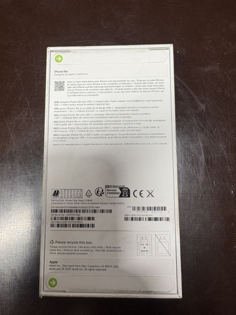 Apple Portables: iPhone 16e Schwarz 128GB neu – Neuf avec emballage d'origine à Wettingen par Antsor19 1