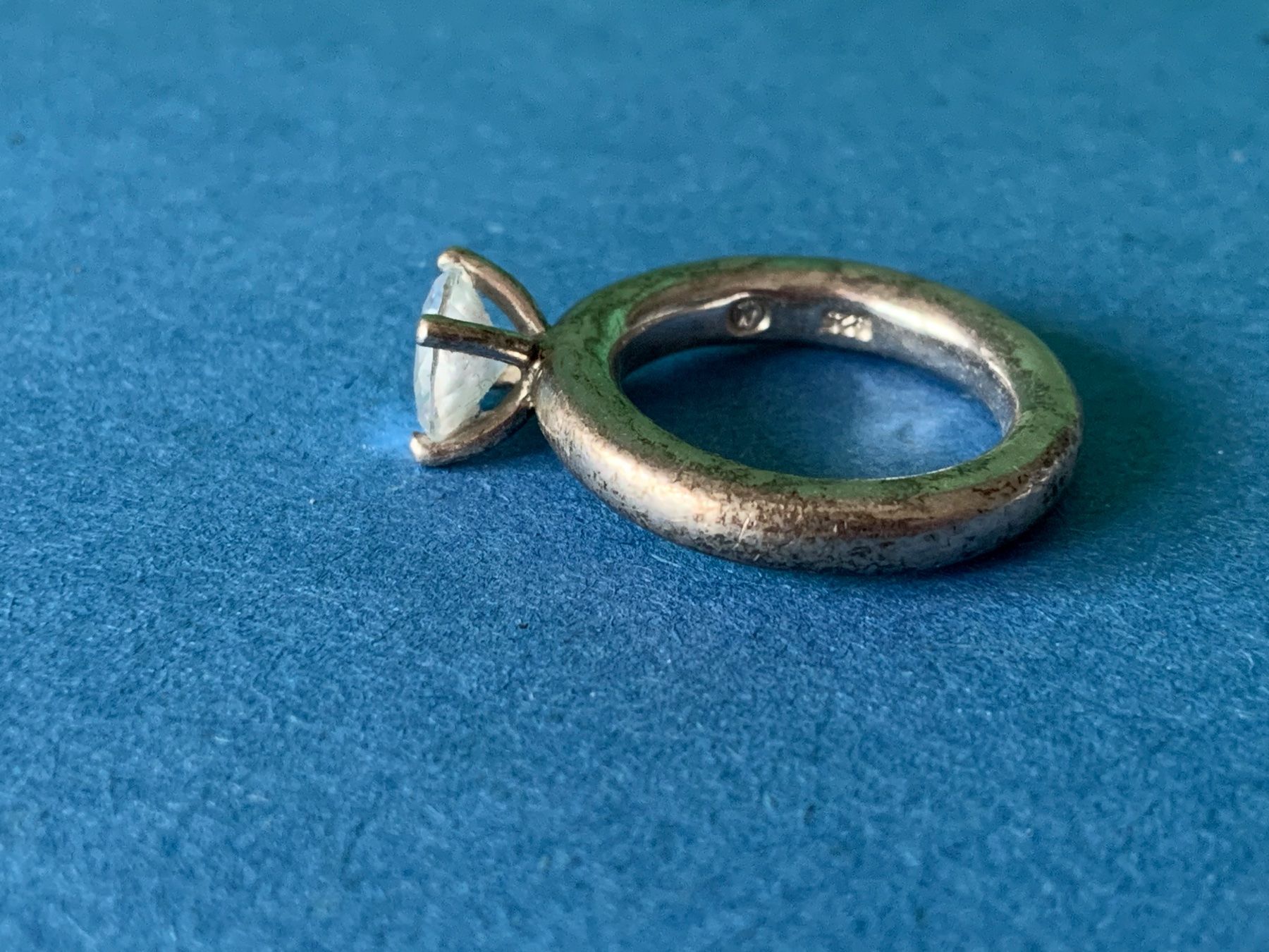 Anelli: Silberring white Stone Zarge (54/17) – Usato da Laufen venduto da Bellebellezza 4