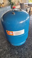 Gasflasche Primus blau Metall gebraucht, alt