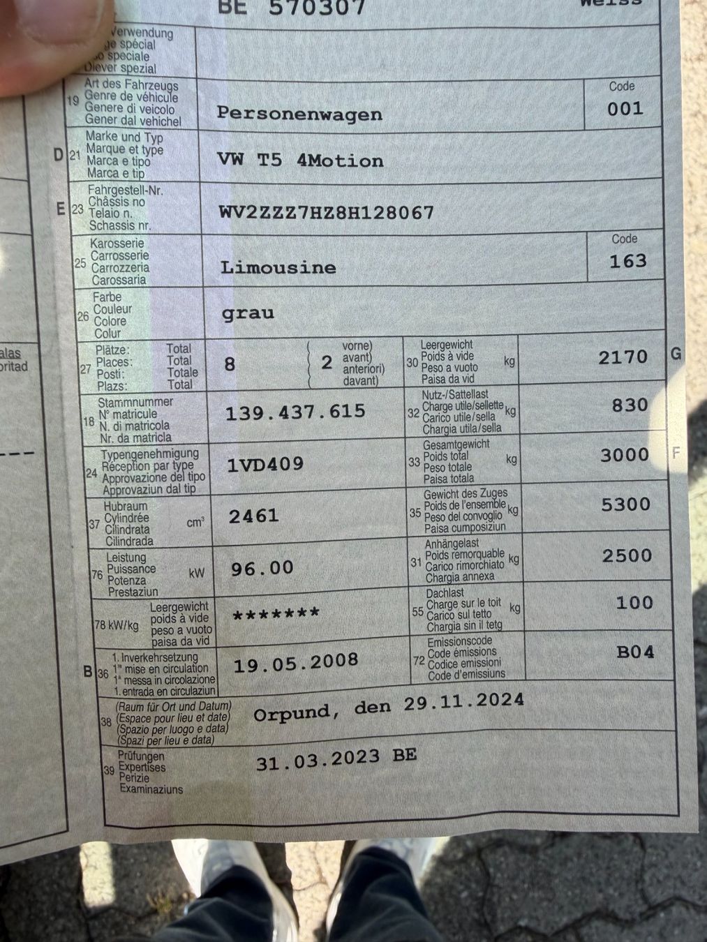 VW Veicoli da campeggio: VW T5 - Transporter 4 Motion – Usato da Dotzigen venduto da Pasci04 1