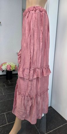 Rock, Jupe von ZARA, altrosé, mit Volants, Boho, M