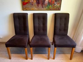 6 Esszimmerstühle dunkelbraun – gepflegt