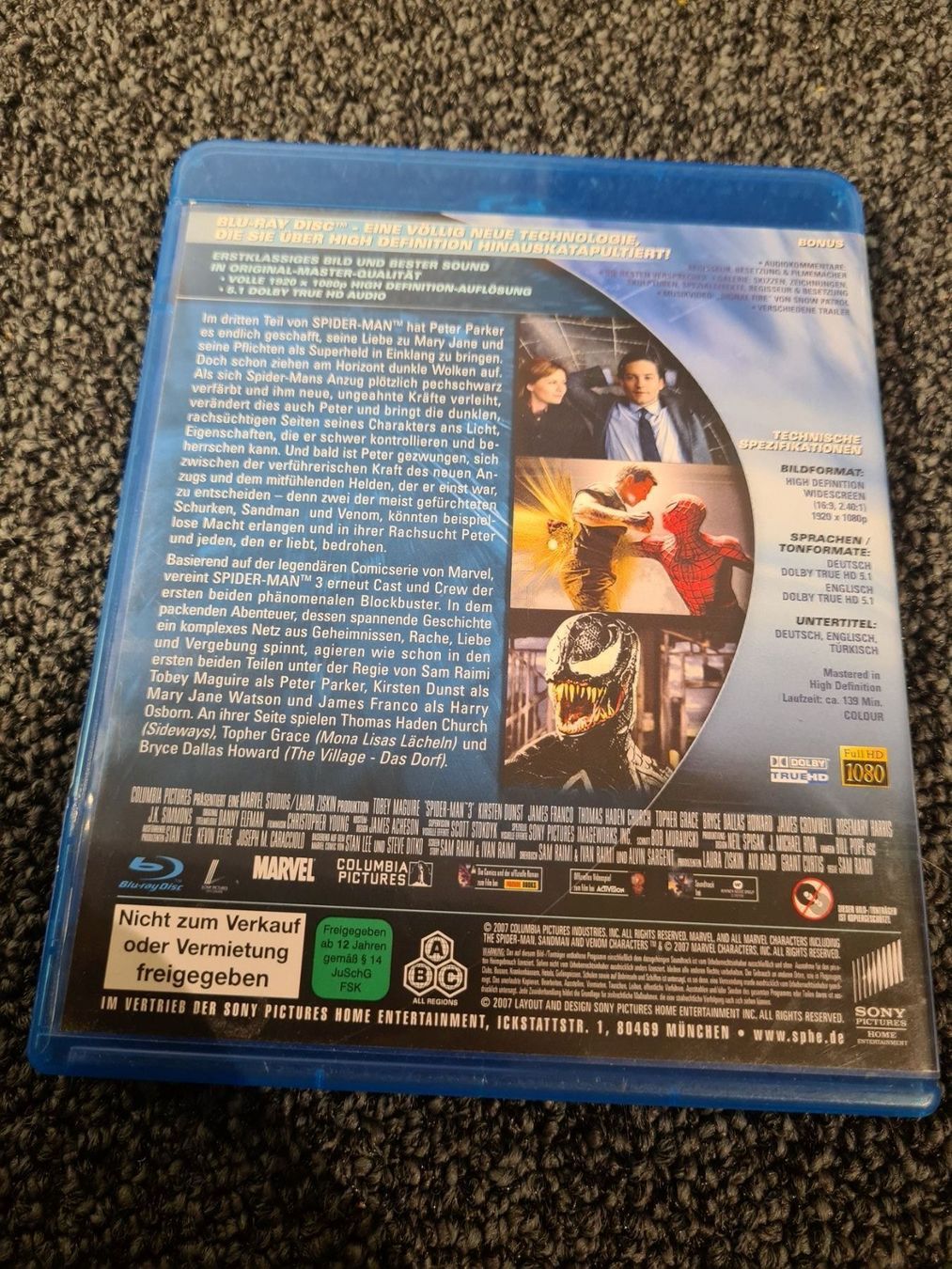 Tutti i DVDs: SPIDER-MAN 3 – Usato da Ruswil venduto da jan_bxl5 1