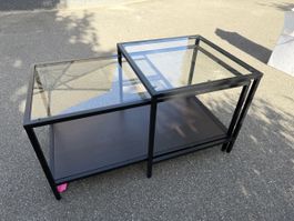 Vittsjö (Ikea) Coffee table set metal frame glass