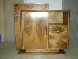 kleines Art Deco Nussbaum Sideboard