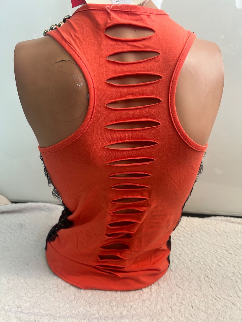Top: Top TANKTOP mit Spitze Strass Perlen Destroyed Gr M NEU – Nuovo e nell'imballaggio originale da Regensdorf venduto da Spyke55 4