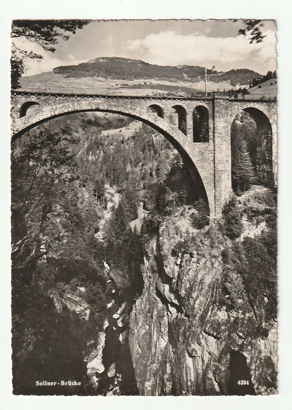 Cartoline postali: Ansichtskarte Soliser-Brücke Eisenbahnbrücke – Usato da St. Gallen venduto da Ricardo_Deals