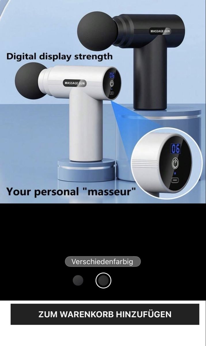 Appareils de massage: Mini Massage Gun – Neuf avec emballage d'origine à Emmenbrücke par ShopDirect 3