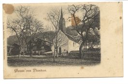Gruss aus Planken  Lichtenstein - Dorfpartie Kapelle um 1900