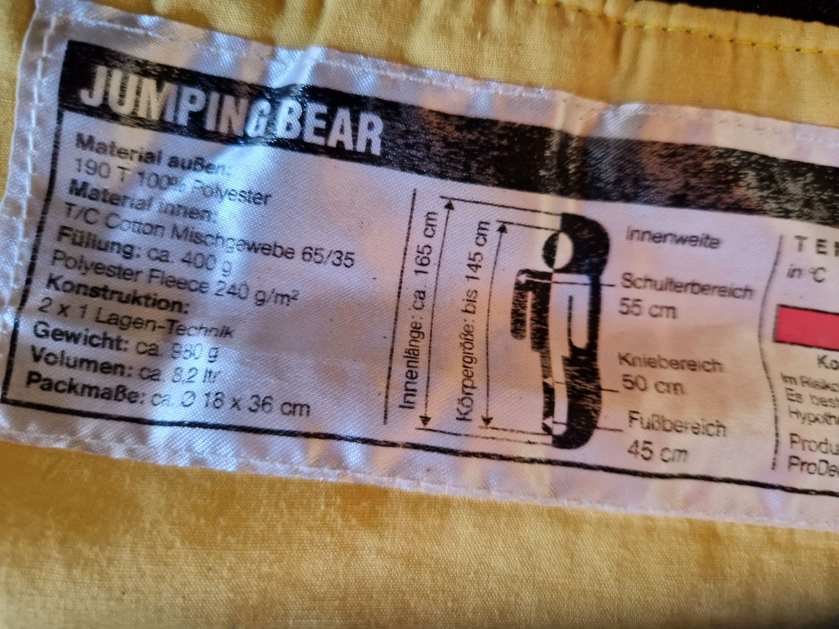 Sacchi a pelo: Jumping Bear Celcius Kinderschlafsack  – Usato da Jaun venduto da RD03 1