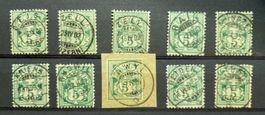 Lot Zifferzeichnungen 10 Stück perfekte Marken NR 65B