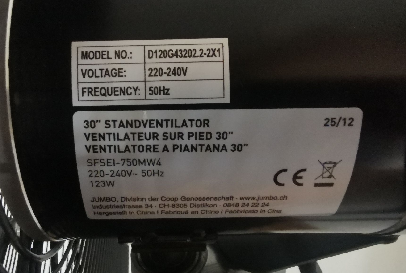 Ventilateurs: Ventilator ayce 30" – Neuf (Voir description) à Erlinsbach SO par Challenger604 1