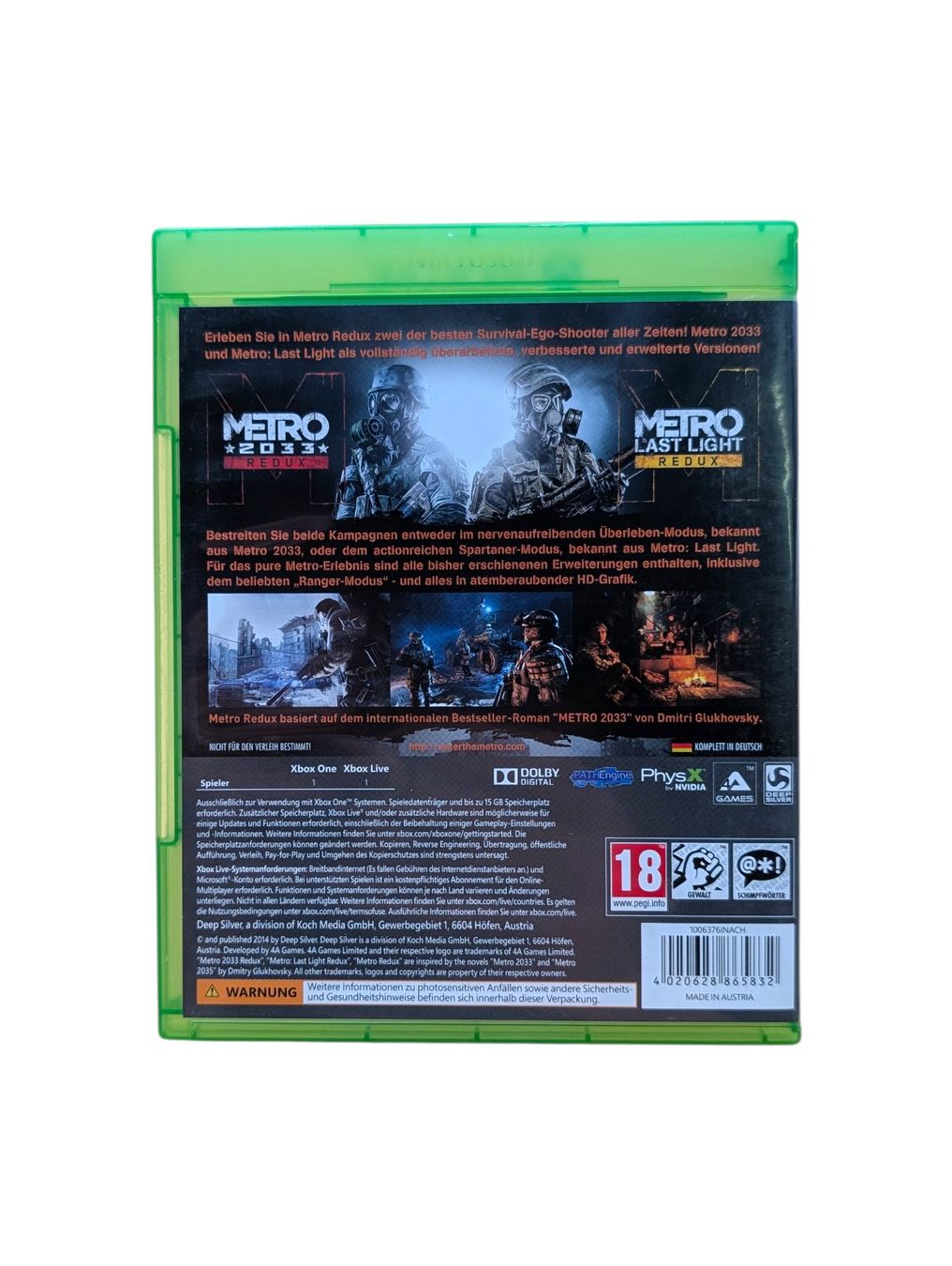 Microsoft Jeux: Metro Redux Xbox One – D'occasion à Domat/Ems par IsseldorsShop 1