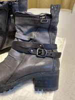 Graue Echtleder-Stiefeletten Gr. 37- Top Zustand!
