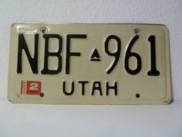 USA Nummernschild / Autonummer / License Plate UTAH NBF-961