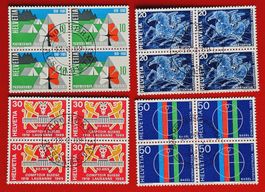 WERBE VIERERBLOCK 461 -463 ET VOLL 464 MEISTERSCHWANDEN 1969
