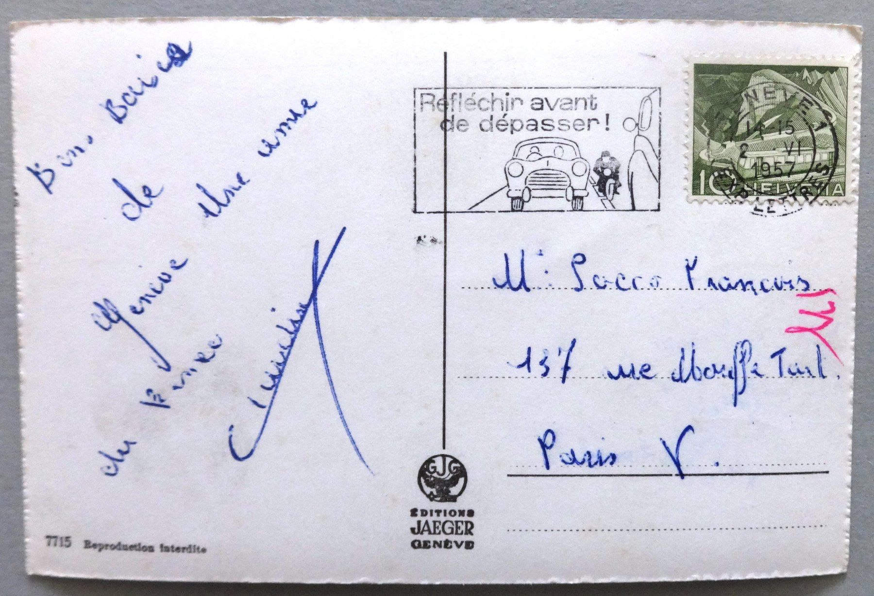 Cartes postales: Genève - l' horloge fleurie – D'occasion à Fétigny par Billy2miny 1