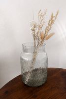 Vintage Glasvase – geriffelt, skandinavisch