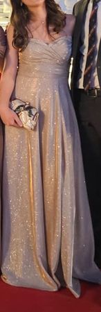 Abendkleid JAKES glitzernd champagne Grösse 34