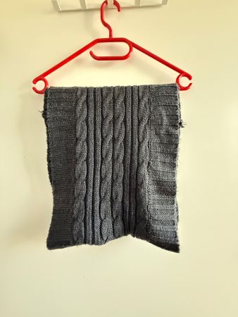 Winterschal Strick Grau Unisex / Loop-schal