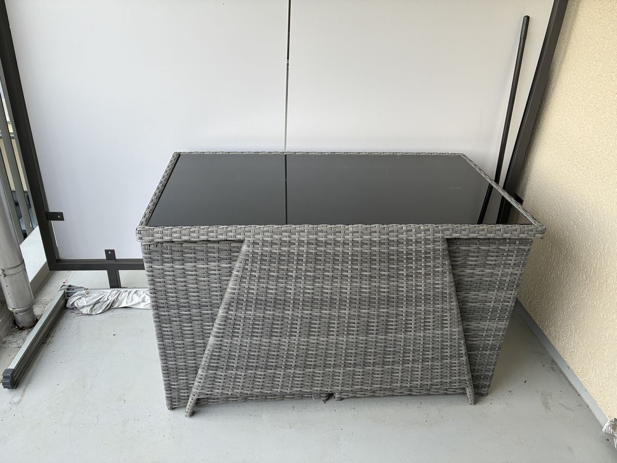 Tischset: Balkon-Set Kunstrattan Grau - Top Zustand! – Gebraucht aus Trimbach von deb_6kng 2