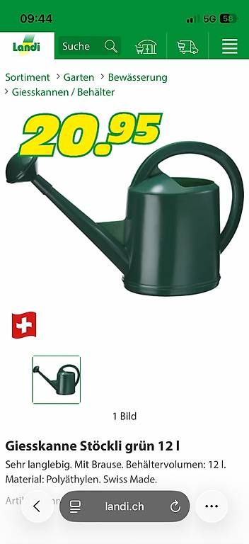 Bewässern & Giessen: Zwei Giesskannen – Gebraucht aus Zürich von Vasil.Petrov 1