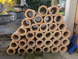 32 Tonrollen zum Bau eines wunderschönen Weinregals