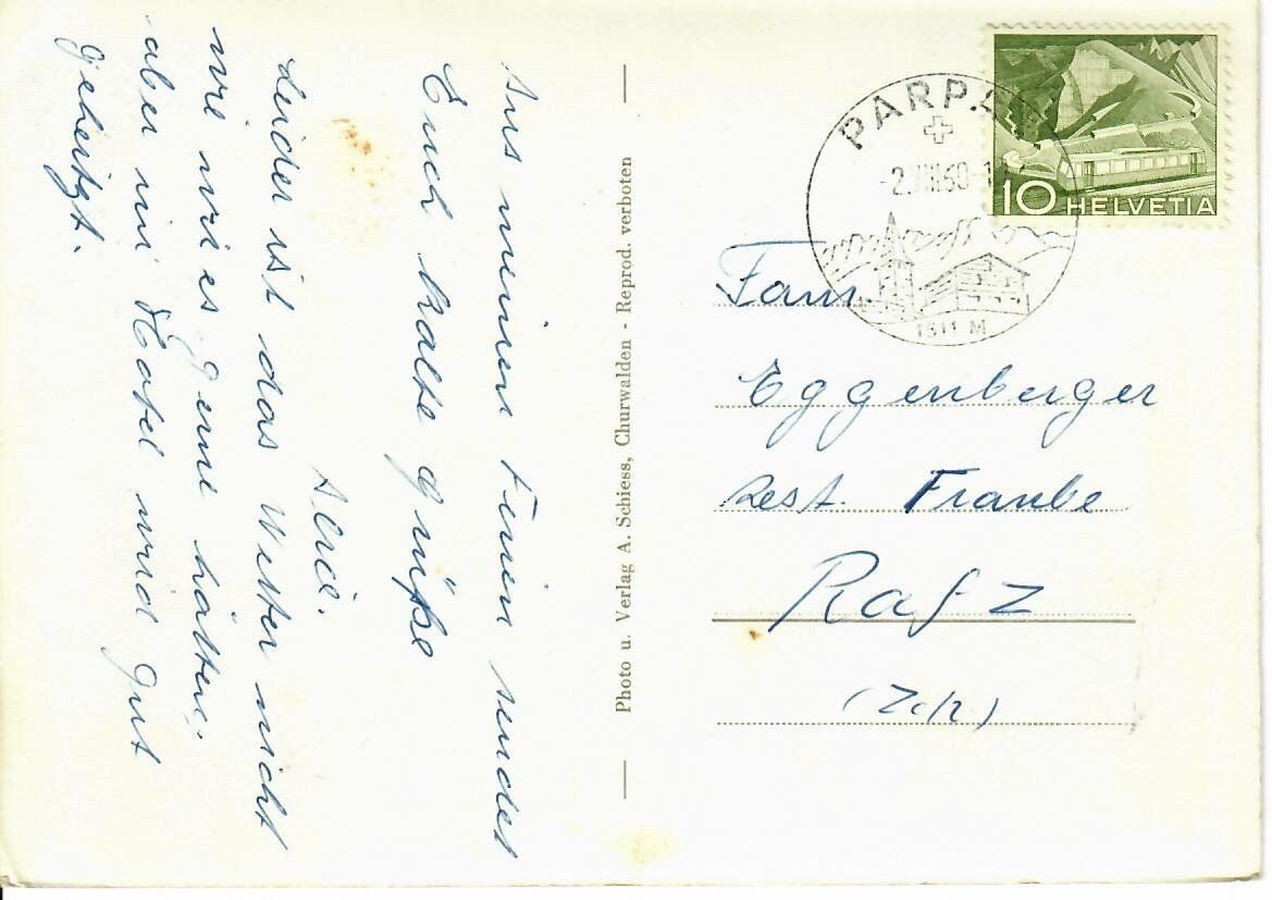 Cartoline postali: Parpan – Usato da Hochdorf venduto da Ziegel-16 1