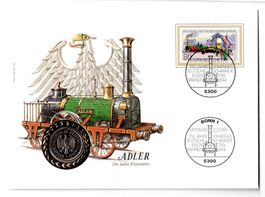 Adler_150 Jahre Eisenbahn_Münzbrief ohne Beschreibung