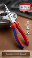 Knipex Flachrundzange mit Schneide verchromt 26 15 200