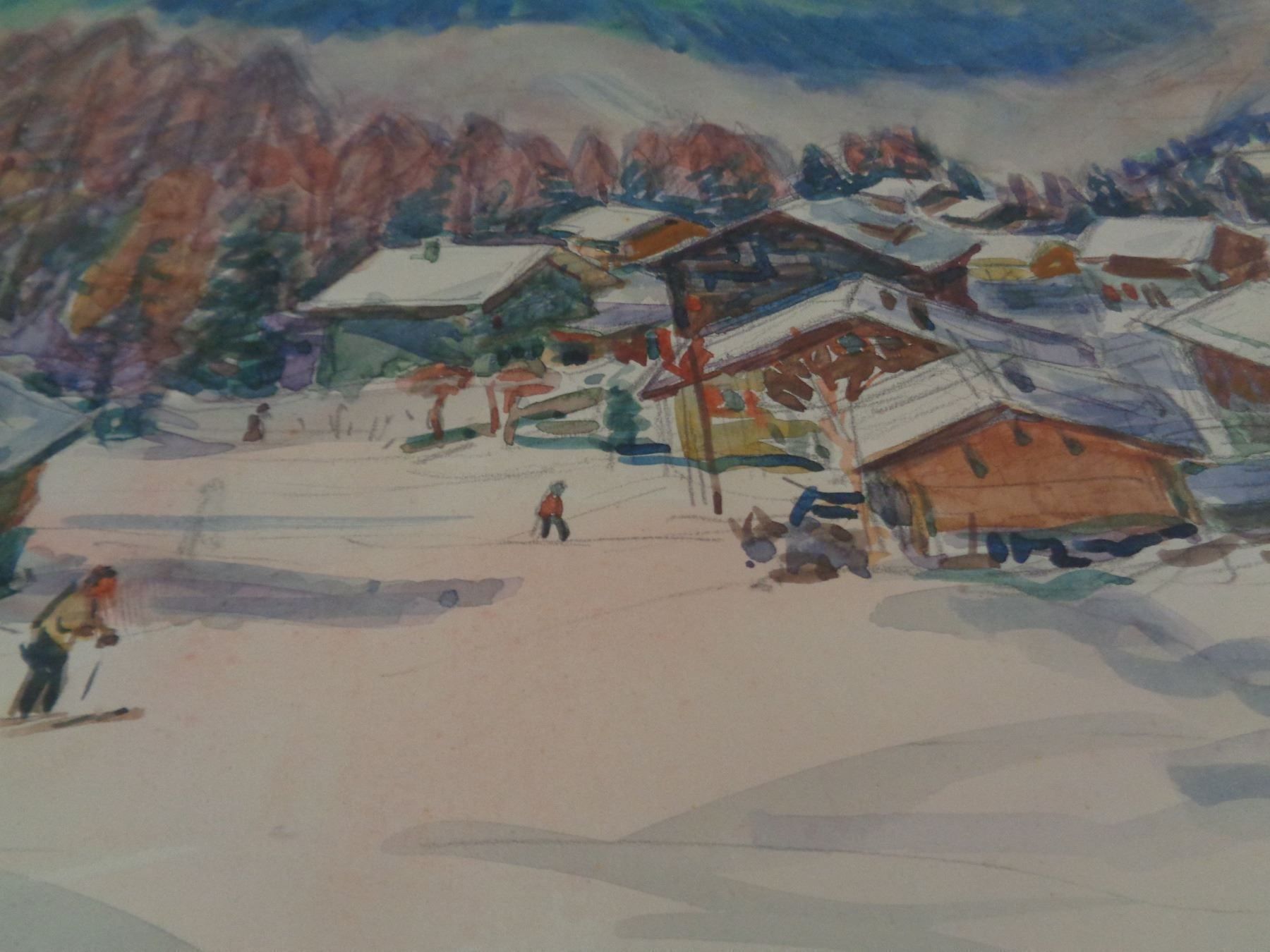 Dipinti: Aquarell O.Braschler - Verbier 1956 – Usato da Chur venduto da omonia 6