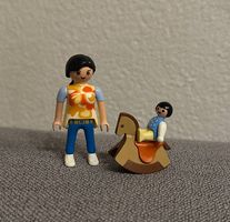 Playmobil Frau mit Baby auf Pferdeschauckel