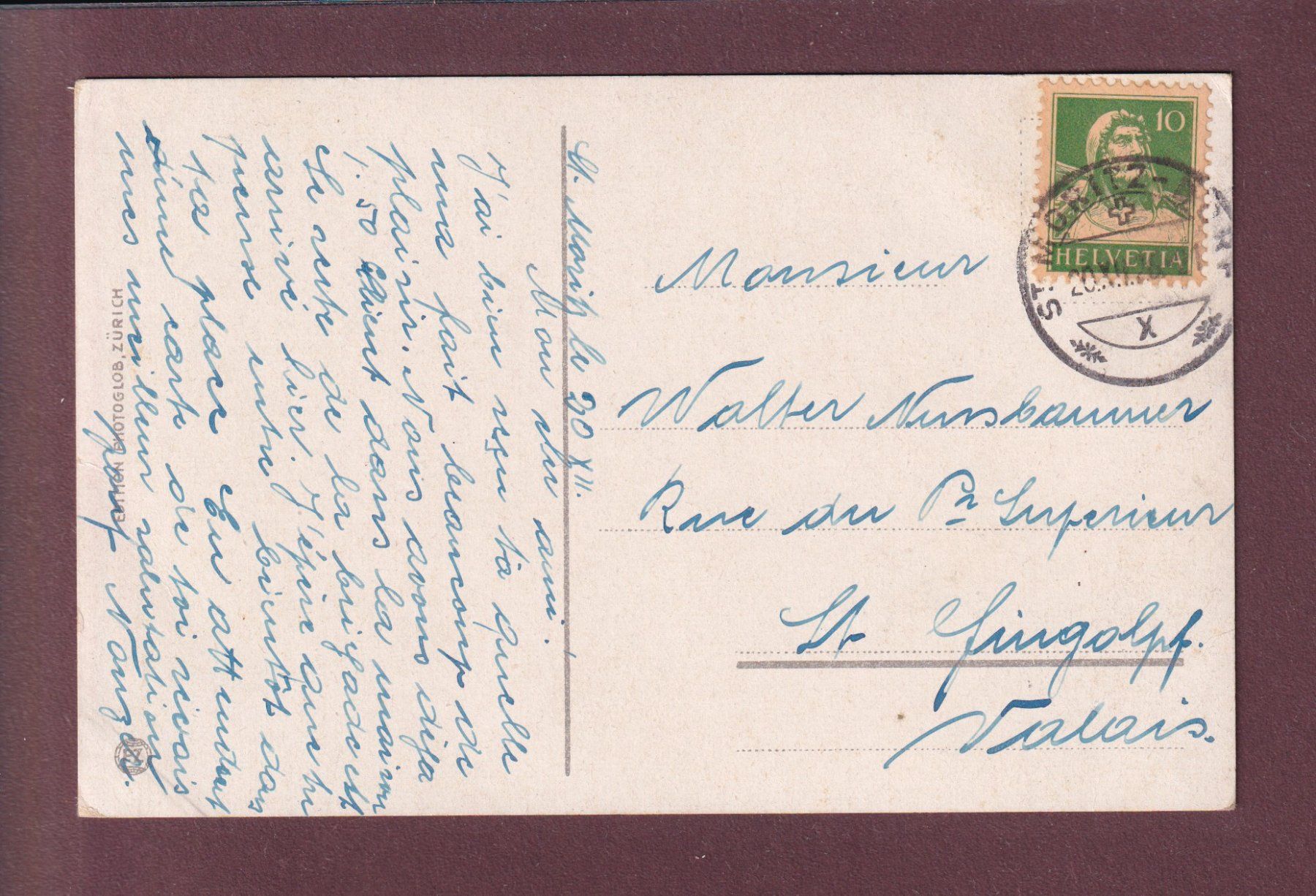 Cartoline postali: ST. MORITZ-DORF unter Schnee - 1926 – Usato da Pully venduto da nicecards 1