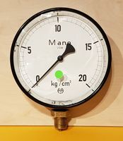 Manometer Ø150 senkrecht, G1/2", 20bar