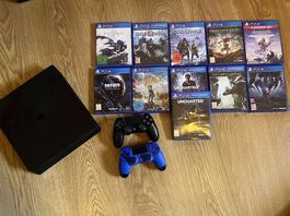 PS4 Slim mit 11 Spielen