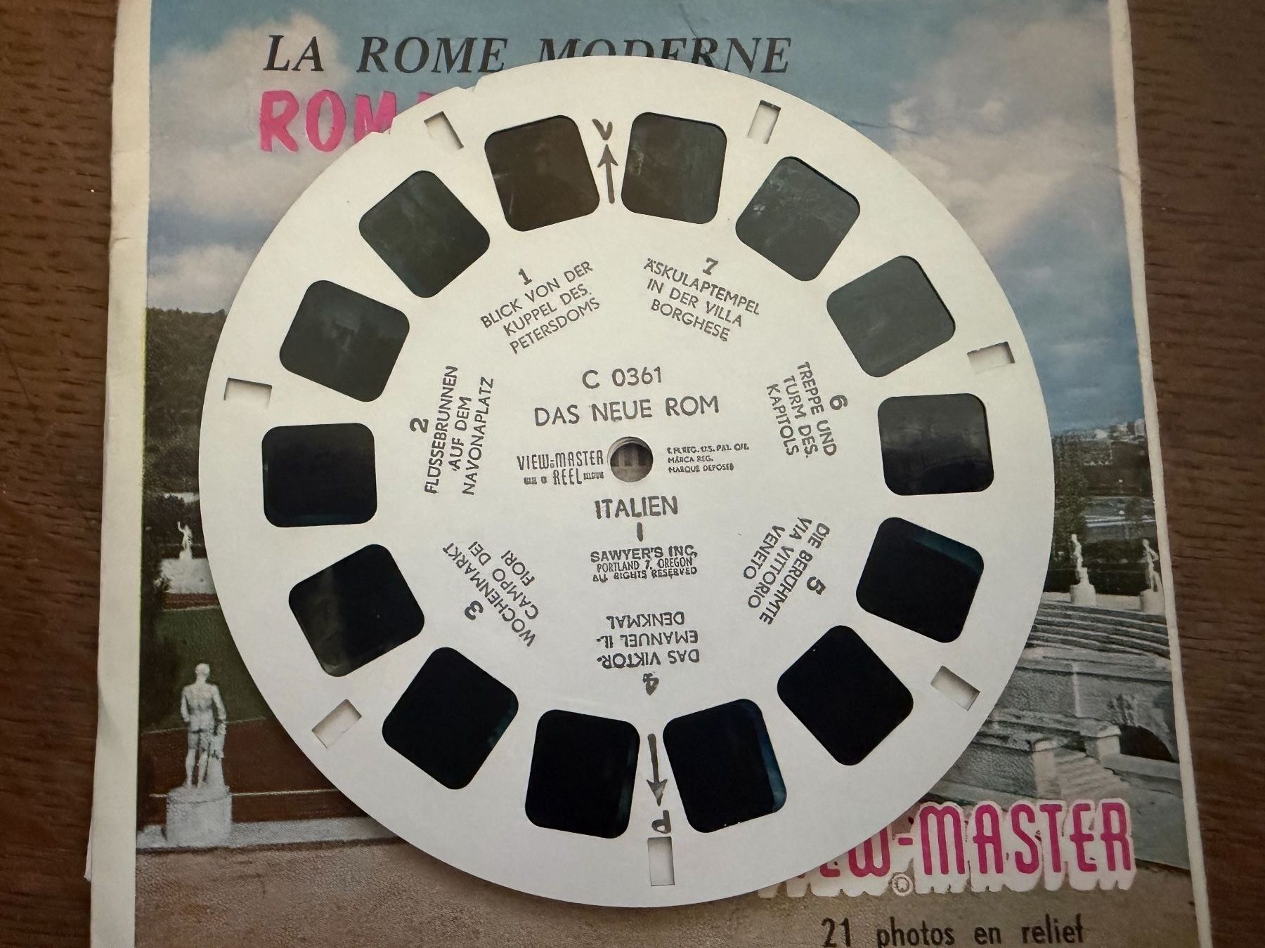 View-master Giocattoli: View-Master 3D: Nr. C 036 ROMA MODERNA Italie – Usato da Tegerfelden venduto da siebenmacky 3