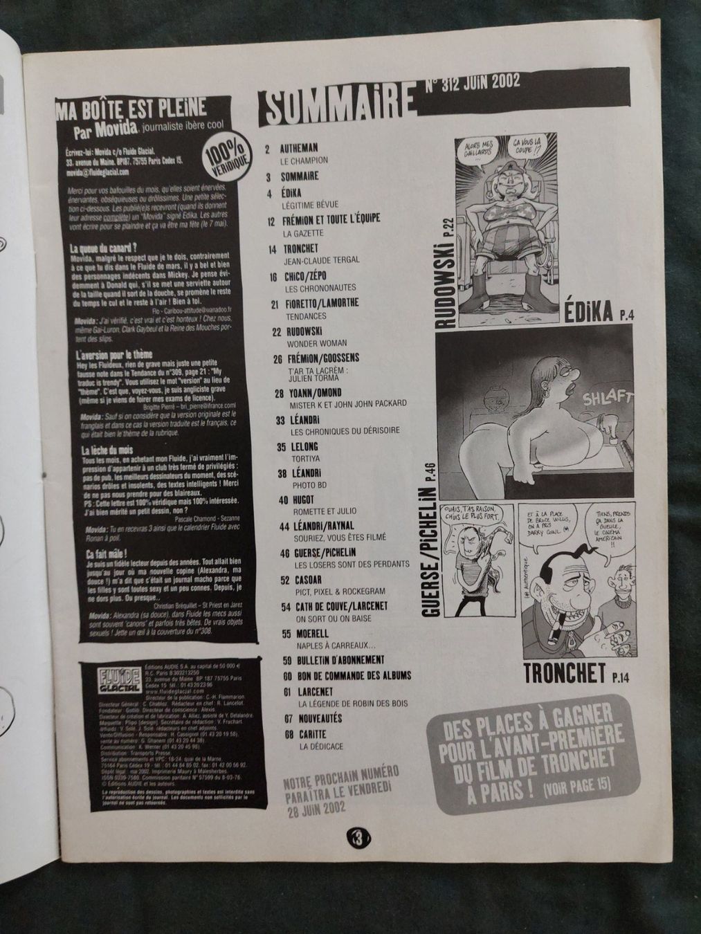 Fumetti: Fluide Glacial No 312 Juin 2002 TBE – Usato da Genève venduto da Blu_BD 2