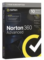 NORTON 360 ADVANCED 10PC -  1Jahr NEU OHNE ABONNEMENT !!!