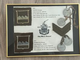 WWI / 1WK US 80th Division Dog tags, Patch, Collar Disc (11)