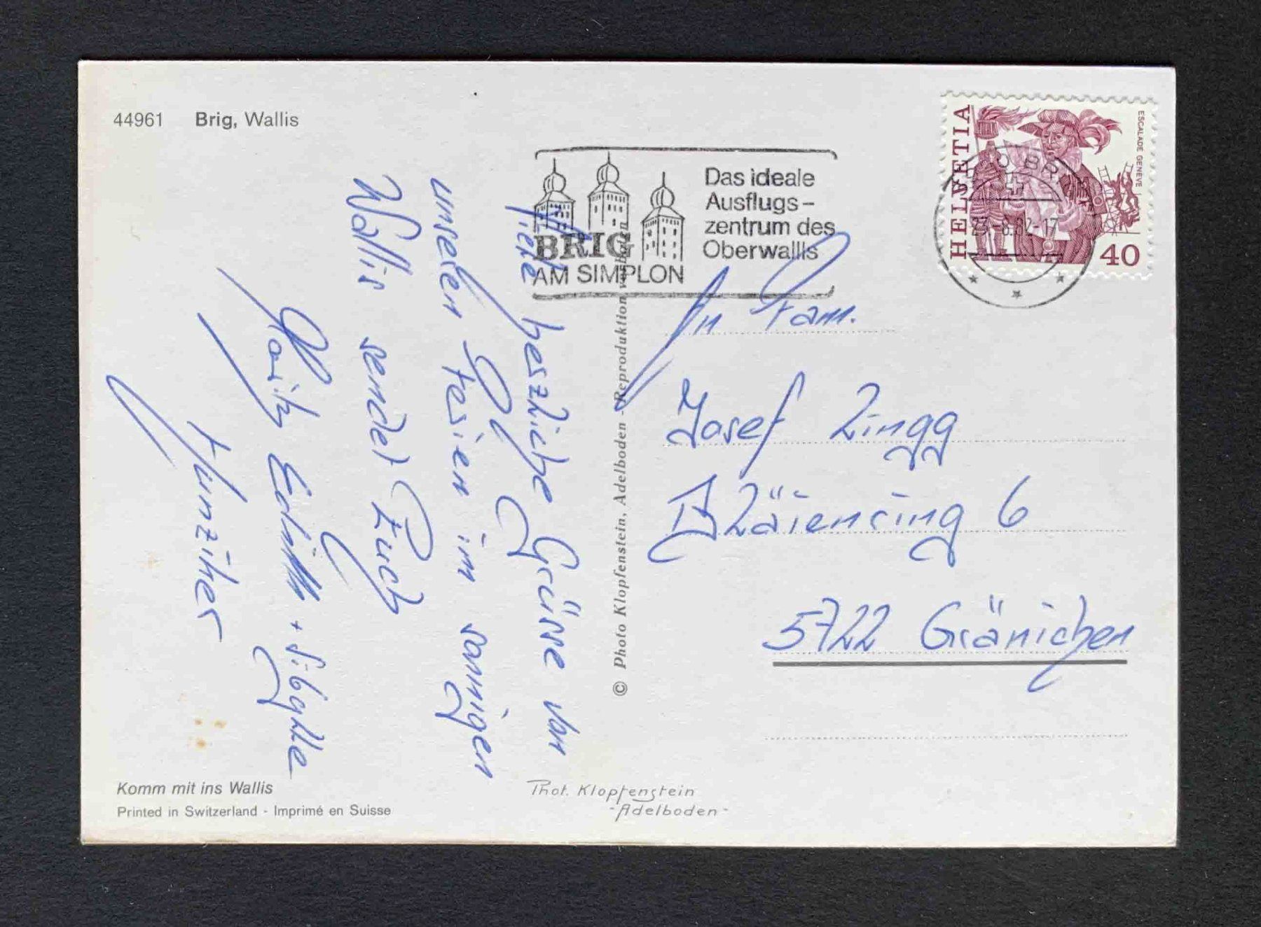 Cartoline postali: AK Telegramm aus Brig – Usato da Goldau venduto da artelier1 1