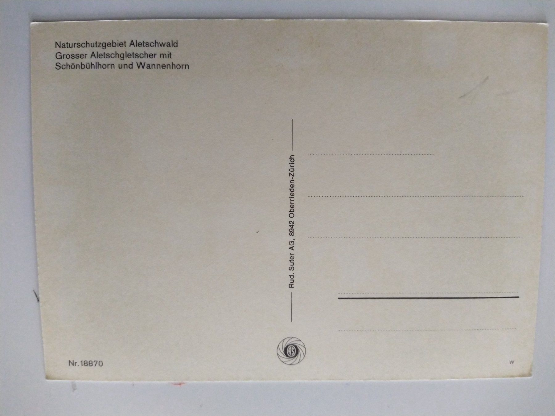 Cartoline postali: Grosser Aletschgletscher mit Wappen top! – Usato da Ohmstal venduto da Lebensfreude05 1