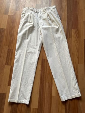 Sommerhose, Stoffhose, Gr. 44, Weiss, 100% Baumwolle