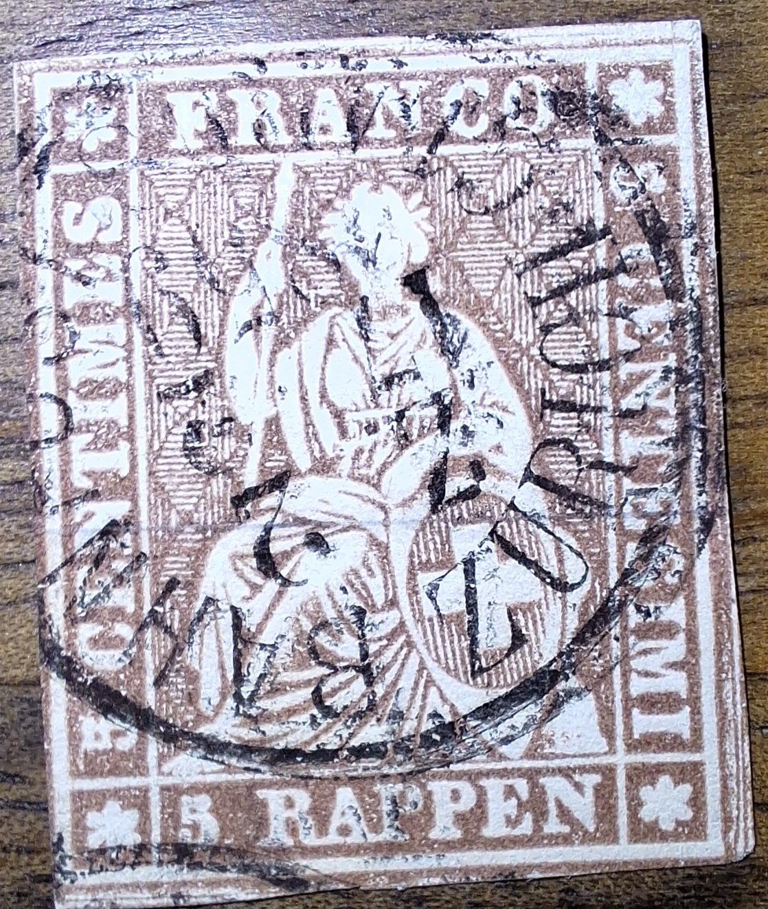 Tutti i francobolli: Strubel 22D Bahnpost Zürich Kat. 50.- – Usato da Balgach venduto da SIMEON27