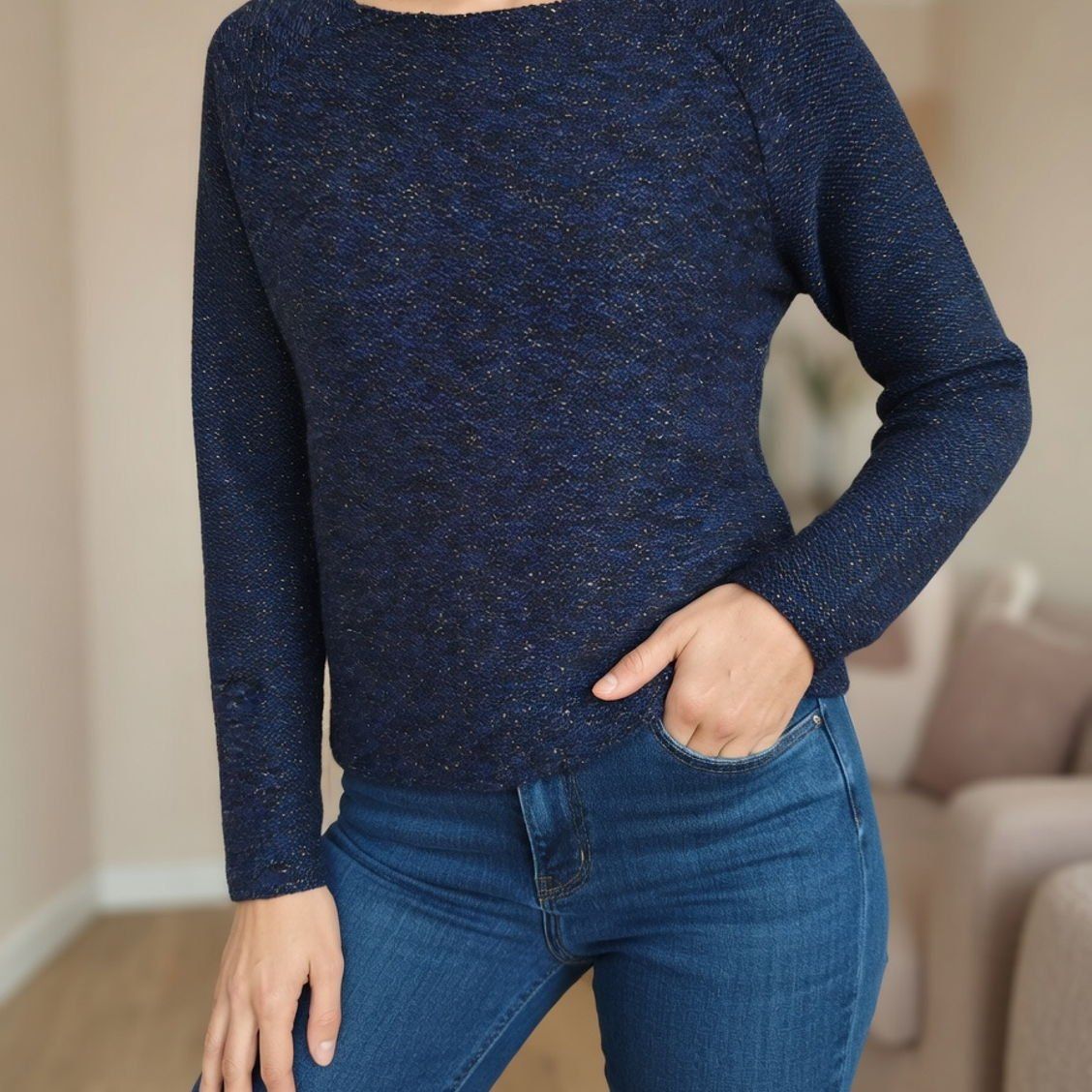 Nafnaf Pullover & Sweatshirts: Magnifique pull zippé texturé Naf Naf - S - Dès 10.- – Gebraucht aus Bex von sni_q7lh