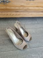 Sandalen, Sandaletten, Peeptoes, Marco Tozzi, Leder