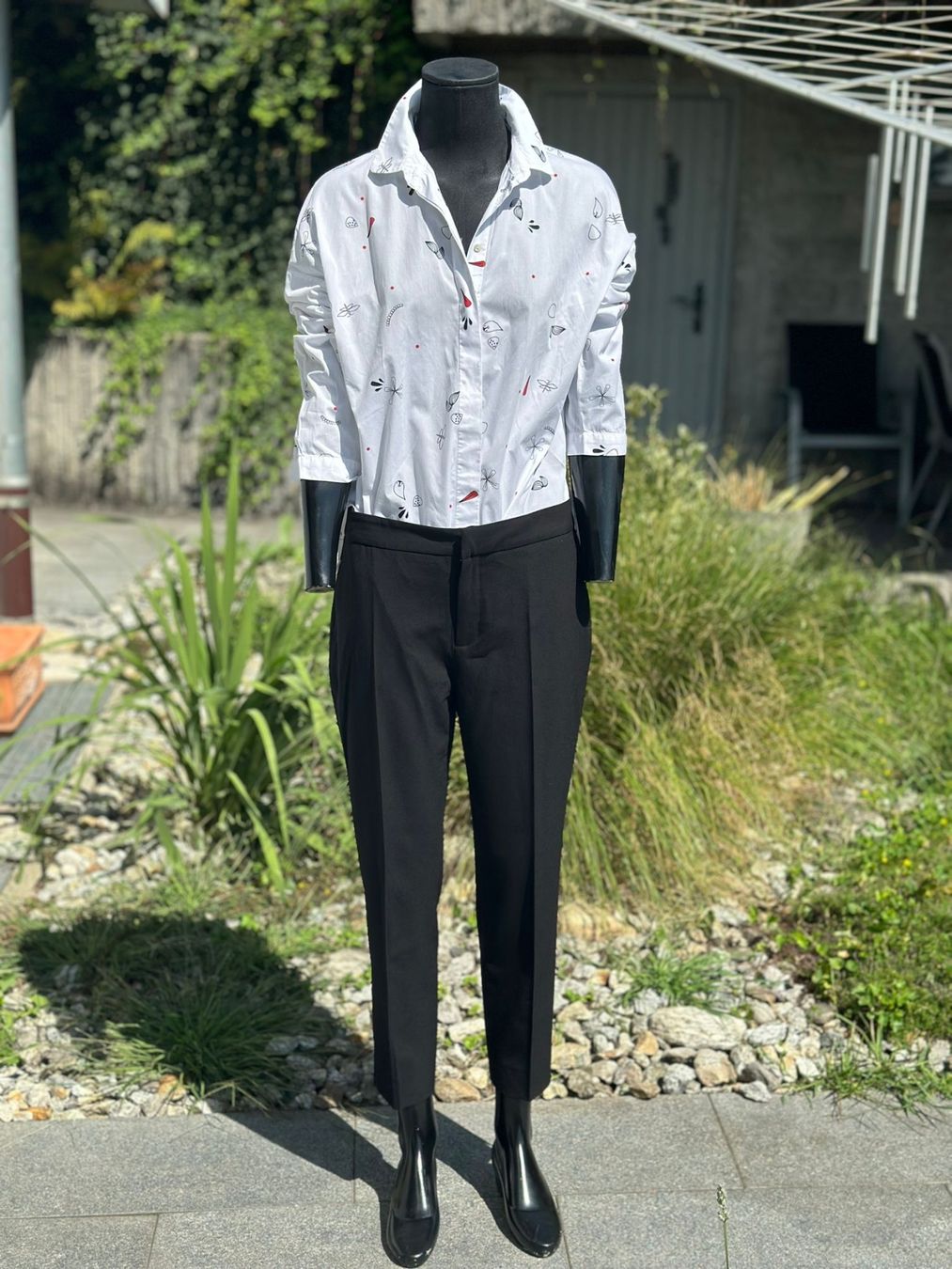 Zara Camicette: Weisse Sommerbluse mit buntem Muster Gr. 38 – Usato da Zufikon venduto da Modestil365 7